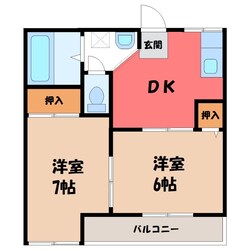 国谷駅 徒歩15分 2階の物件間取画像